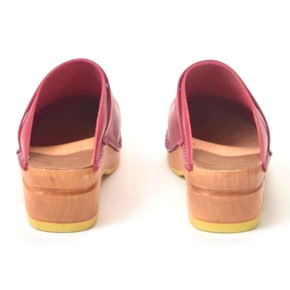 Trocentorp of Sweeden Devici Red Leather Clogs Size 40 - Picture 7 of 7